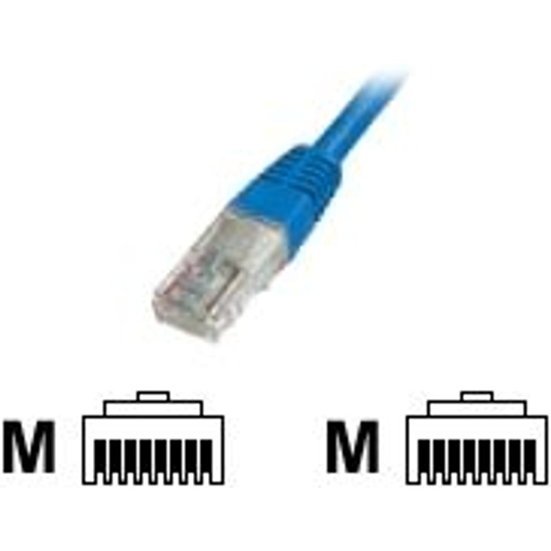 DIGITUS Premium - Cordon de raccordement - RJ-45 (M) pour RJ-45 (M) - 3 m - UTP - CAT 5e - démarré - bleu