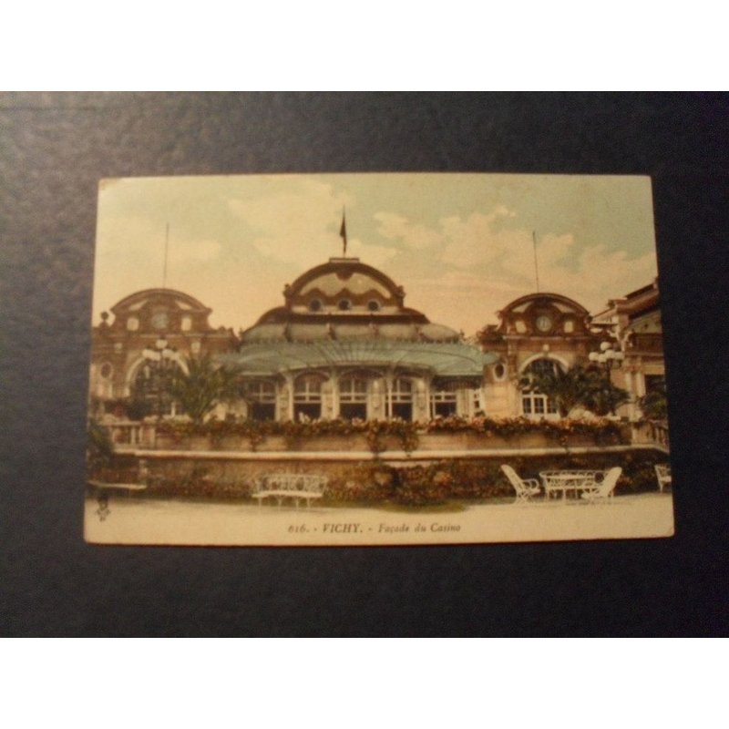 Vichy, N° 616, La Façade Du Casino, Voyagé En 1917