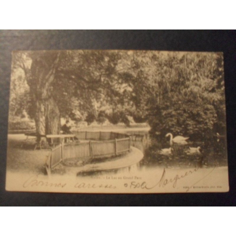 Vichy, Le Lac Au Grand Parc, Voyagée En 1901