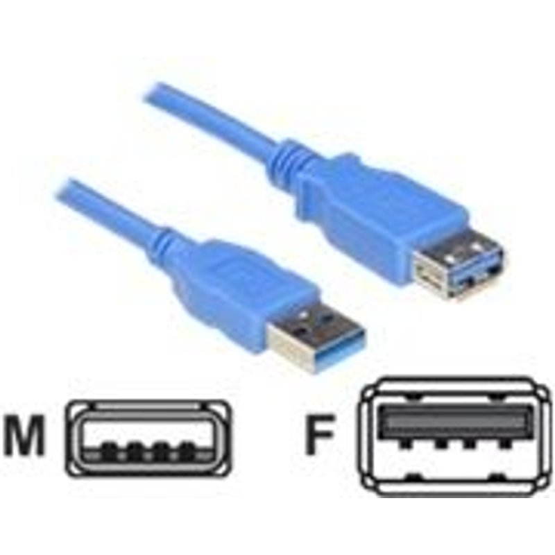 Delock - Rallonge de câble USB - USB (M) pour USB (F) - USB 3.0 - 2 m