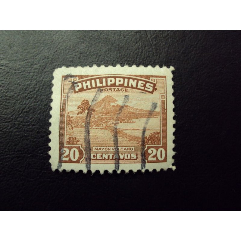 Philippines...Volcan..20 Centavos.Mayon Volcano.. Oblitéré