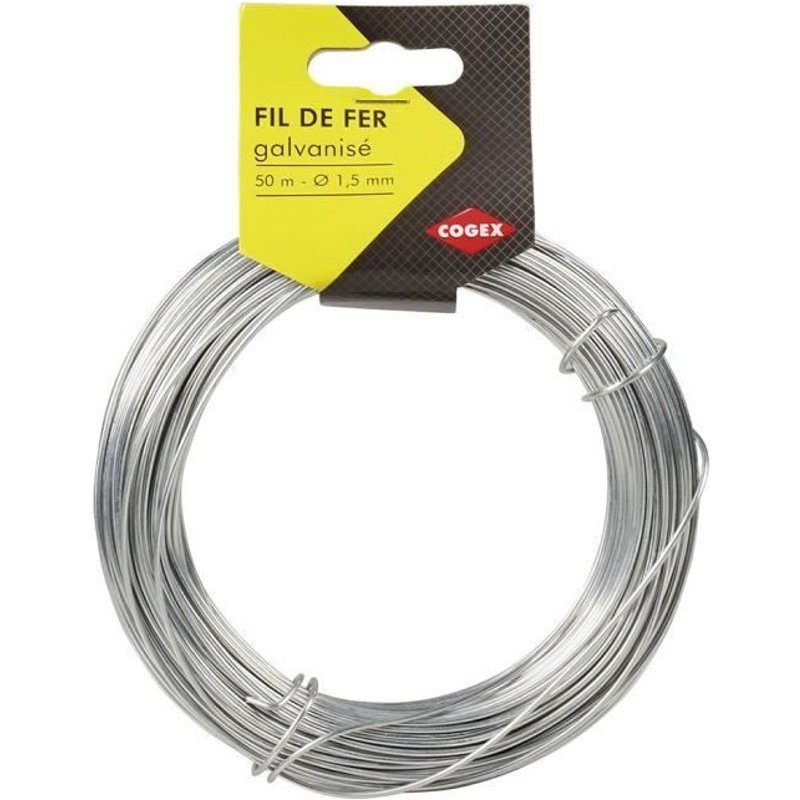 FIL DE FER GALV. 50M DIA.1,5MM COGEX