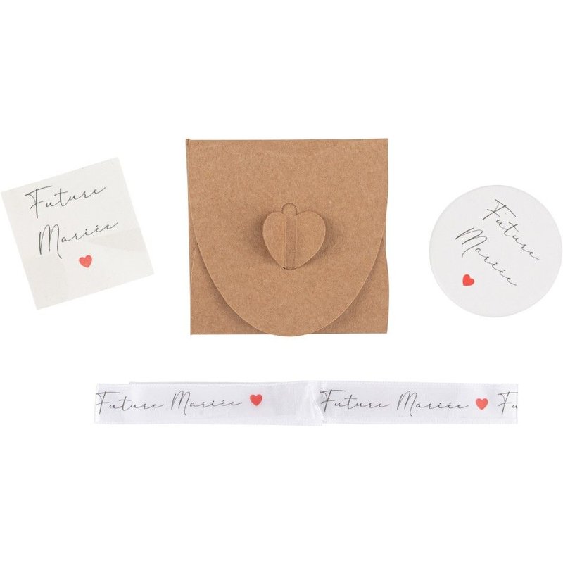 Kit Evjf Mariée Badge Bracelet Tatouage Pochette