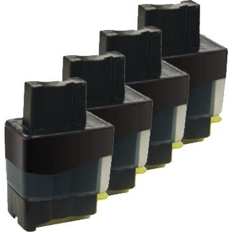 4x Haute Capacité Cartouches D'encre Compatibles - Black Pour Brother/Fax Dcp 110c Dcp 115c Dcp 117c Dcp 120c Dcp 310 Dcp 340cw 1840c 1940c 2440c Mfc 210c Mfc 215c Mfc 410cn