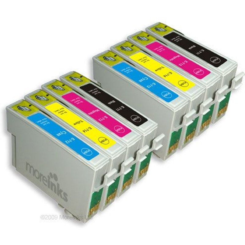 8x Haute Capacité Cartouches D'encre Compatibles - Avec Puce Pour Remplacer T0896 - Cyan / Yellow / Magenta / Black