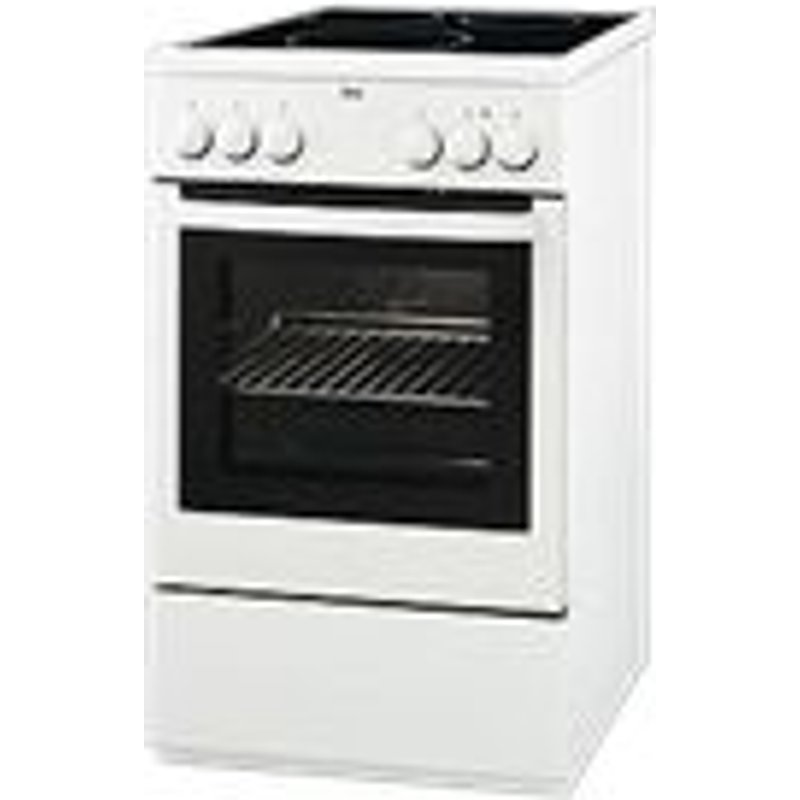 Faure FCI560MWC - Cuisinière - pose libre - largeur : 50 cm - profondeur : 60 cm - hauteur : 85.8 cm - avec système auto-nettoyant - classe A - blanc