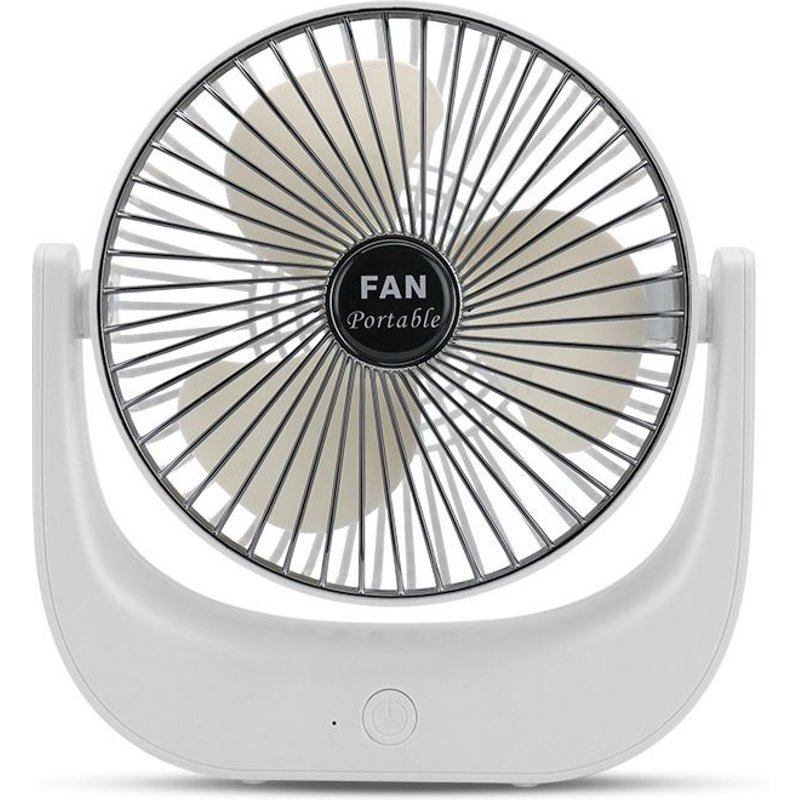 USB Mini Ventilateur de Bureau Muet Ventilateur de Bureau Ventilateur éLectrique Portable éTé pour Bureau ExtéRieur à , Blanc + Noir