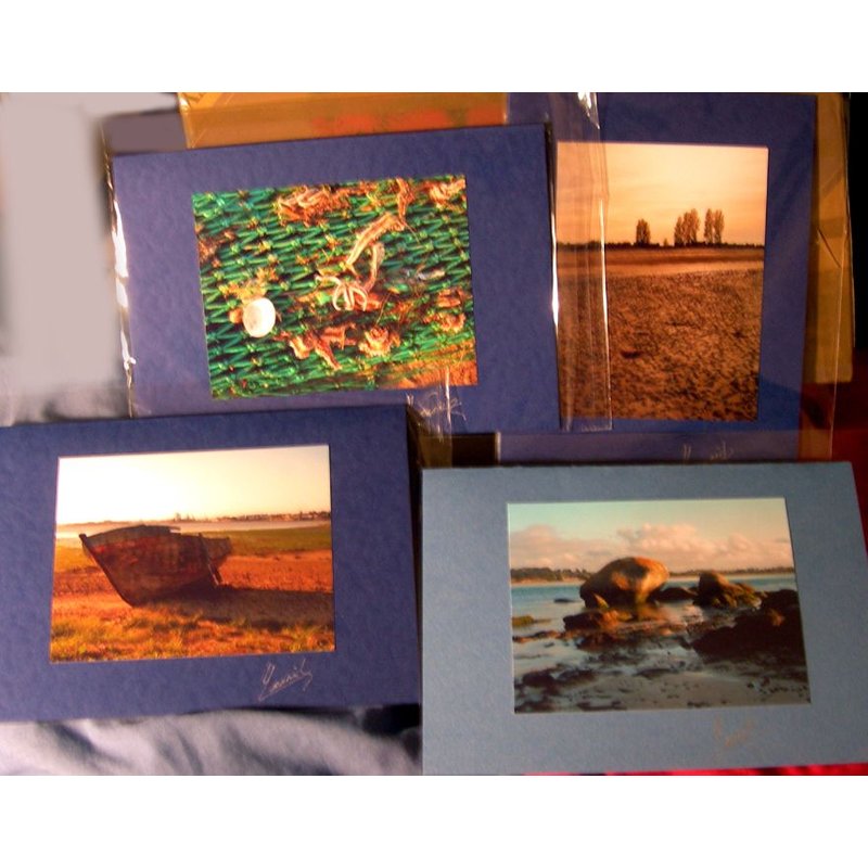 Lot De 4 Cartes-Photos Littoral Breton N°1
