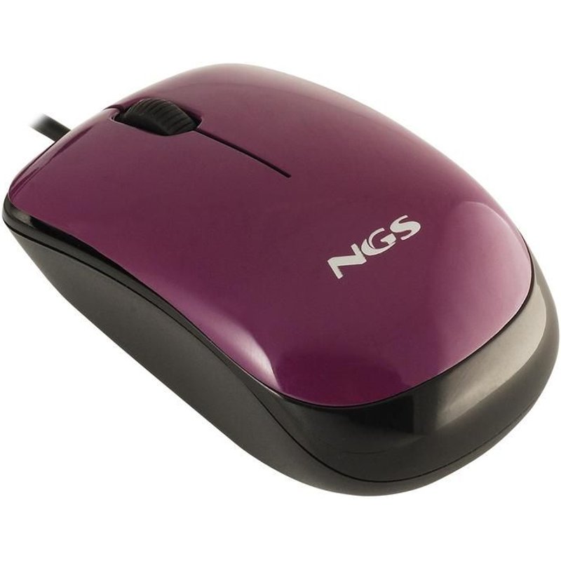 NGS Purple Flavour - Souris - droitiers et gauchers - optique - 3 boutons - filaire - USB - violet