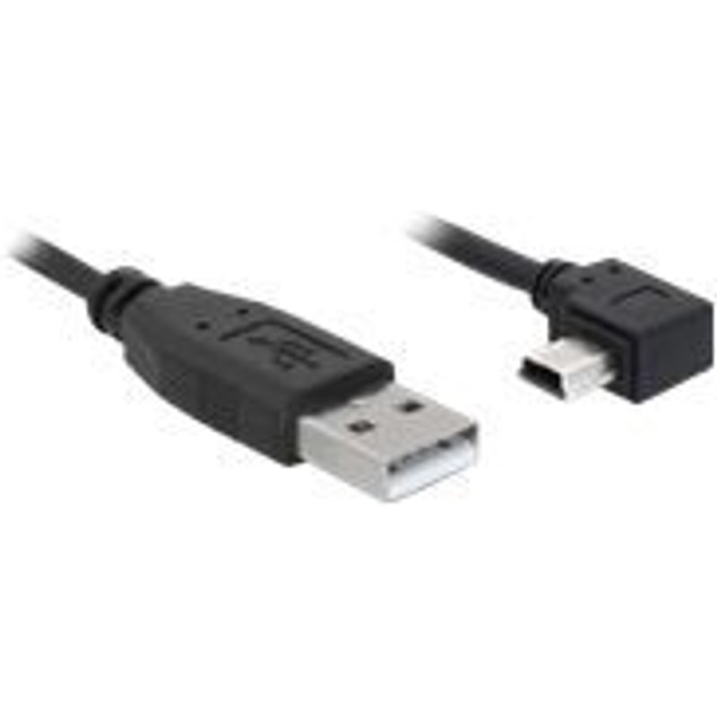 Delock - Câble USB - USB (M) pour mini USB type B (M) - 50 cm - connecteur coudé