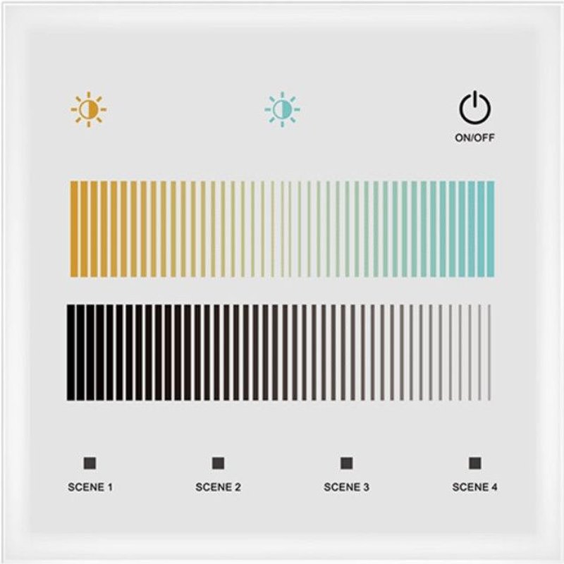 Télécommande Variateur Murale Tactile LED CCT DALI Master Blanc