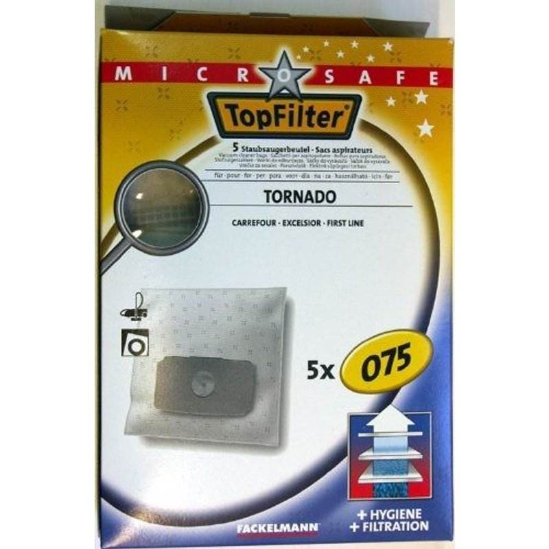 Top Filter - 67075 - Sac Aspirateur Microsafe En Non-Tissé Pour Tornado
