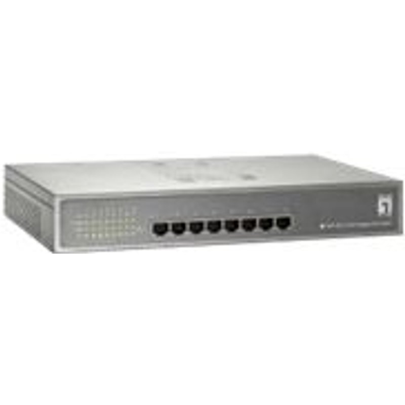 LevelOne GEP-0821 - Commutateur - 8 x 10/100/1000 (PoE) - de bureau - PoE