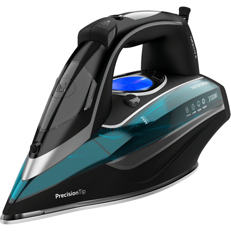 Cecotec Fast&Furious 6060 Ultra Fer à vapeur Semelle Turbo Anodisée Pro ultra glissante 3100 W Noir, Argent, Turquoise