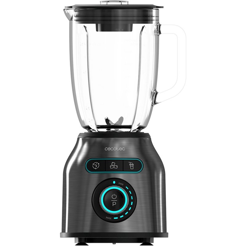 Cecotec Mixeur Blender Power Black Titanium 2200MAX Prodigy. 2200 W, 6 Lames en Acier Inoxydable, Hache-glace, Fonction Turbo, Fonction Smoothie, Fonction AutoClean