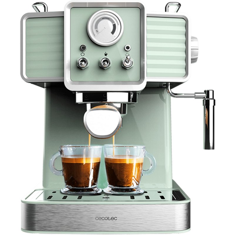 Machine à café Cecotec Express Power Espresso 20 - 1350 W - 20 bars - Tradizionale Light Green
