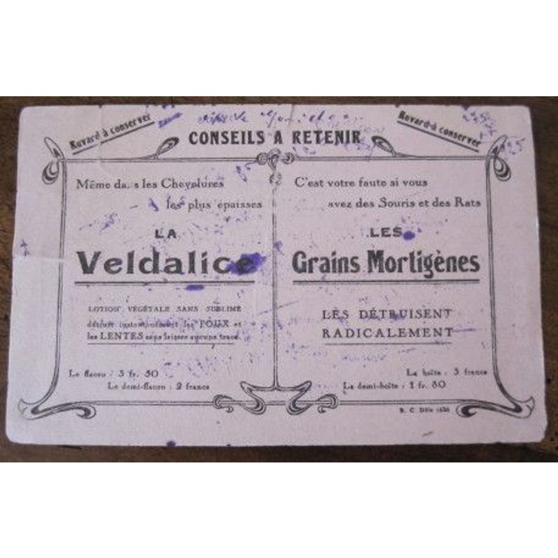 Buvard : Véritable Shampoing Veldalice (18x12 Cm)