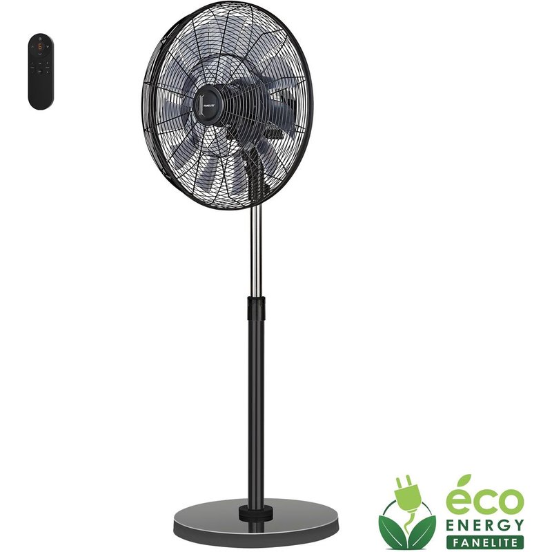 Fanelite - Ventilateur sur pied FS45-DC - Moteur DC - Diamètre 45 cm - 6 vitesses - Hauteur ajustable - Oscillant ou fixe - Professionnel - Silencieux