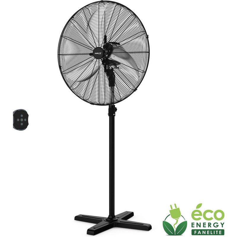 Fanelite - Ventilateur sur pied FS65-DC - Moteur DC - Diamètre 65 cm - 6 vitesses - Hauteur ajustable - Professionnel - Très fort débit d'air