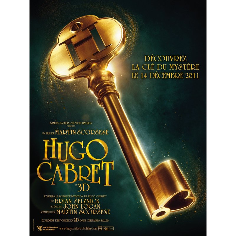 Hugo Cabret (Hugo) - Véritable Pré-Affiche De Cinéma - Format 120x160 Cm - De Martin Scorsese Avec Asa Butterfield, Chloe Moretz, Jude Law, Johnny Depp, Ben Kingsley, Sacha Baron Cohen - Année 2011