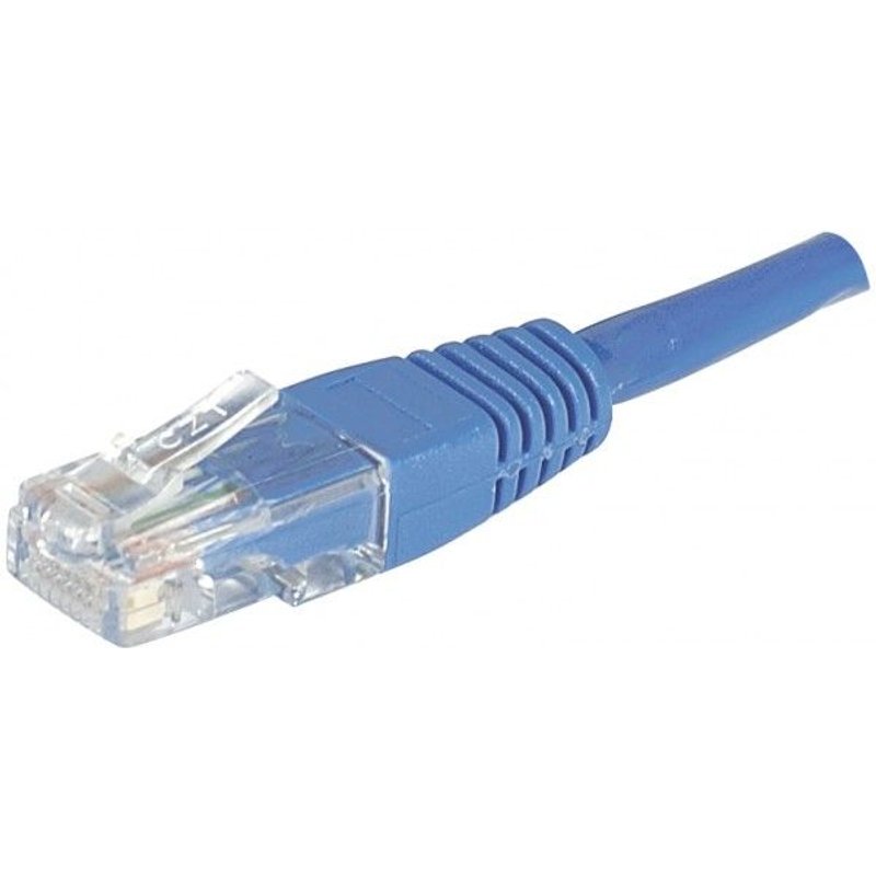 CORDON PATCH RJ45 UTP CAT5e Bleu - 0,15 M
