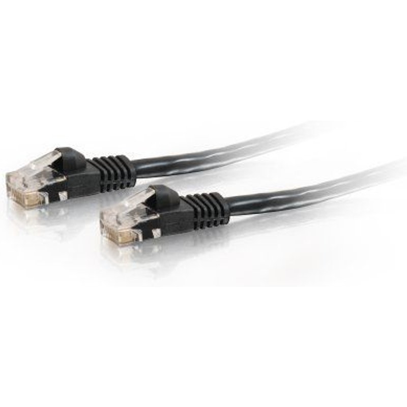 C2G Cat5e Booted Unshielded (UTP) Network Patch Cable - Cordon de raccordement - RJ-45 (M) pour RJ-45 (M) - 2 m - UTP - CAT 5e - moulé, sans crochet, bloqué - noir