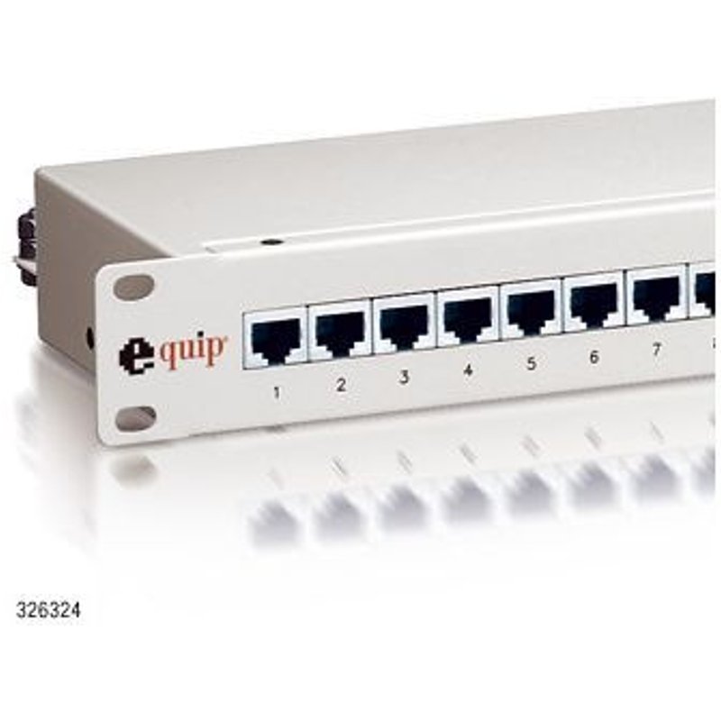 equip - Tableau de connexions - noir - 1U - 19" - 16 ports