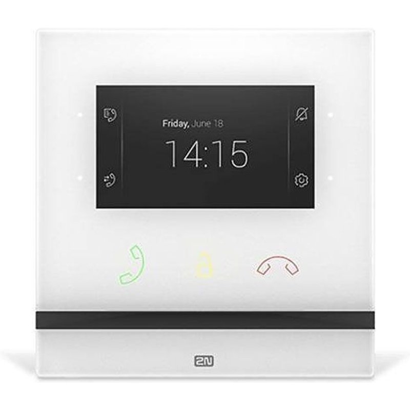 Poste vidéo Indoor compact blanc avec écran couleur