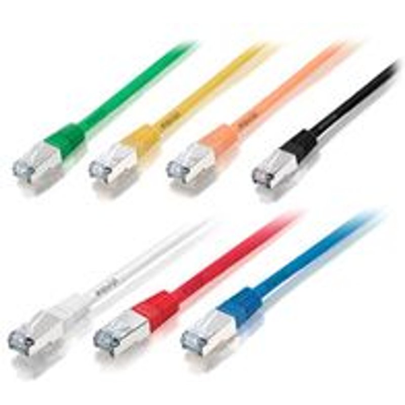 equip - Cordon de raccordement - RJ-45 (M) pour RJ-45 (M) - 0.5 m - Paire torsadée blindée (SSTP) - CAT 6 - sans halogène, moulé, bloqué - vert