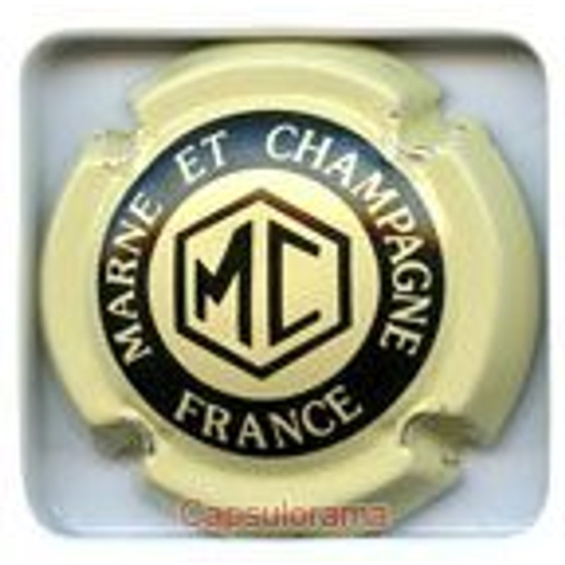Capsule De Champagne Marne Et Champagne Gris-Creme Et Noir