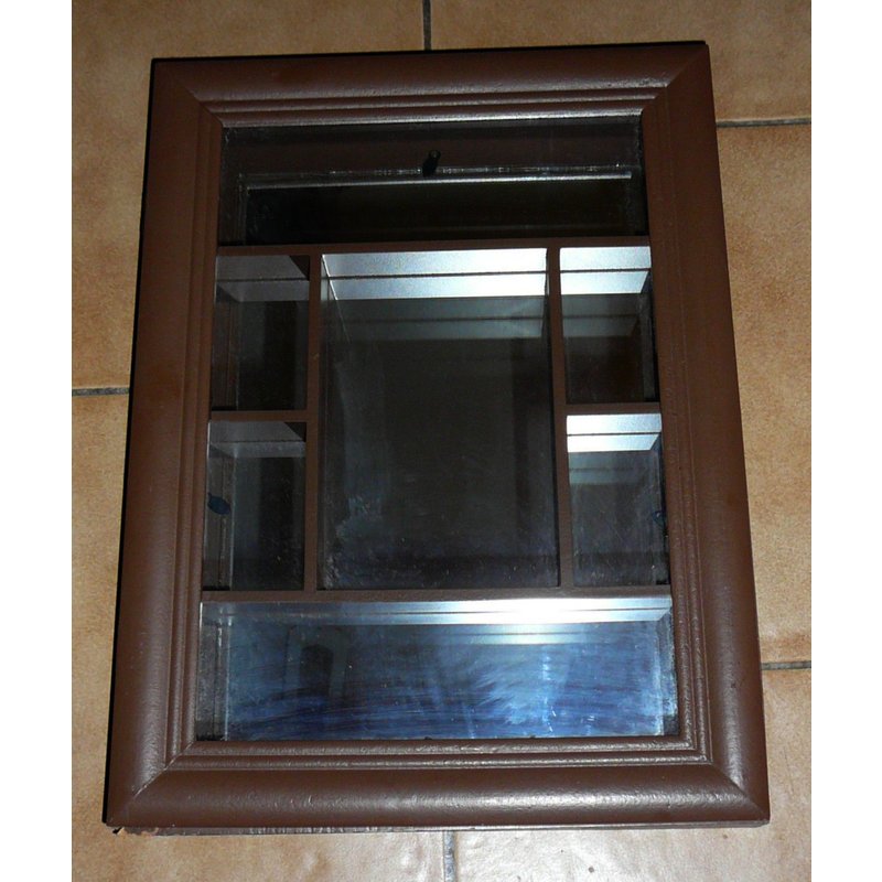 Mini Vitrine Miroir Bois Massif Laqué