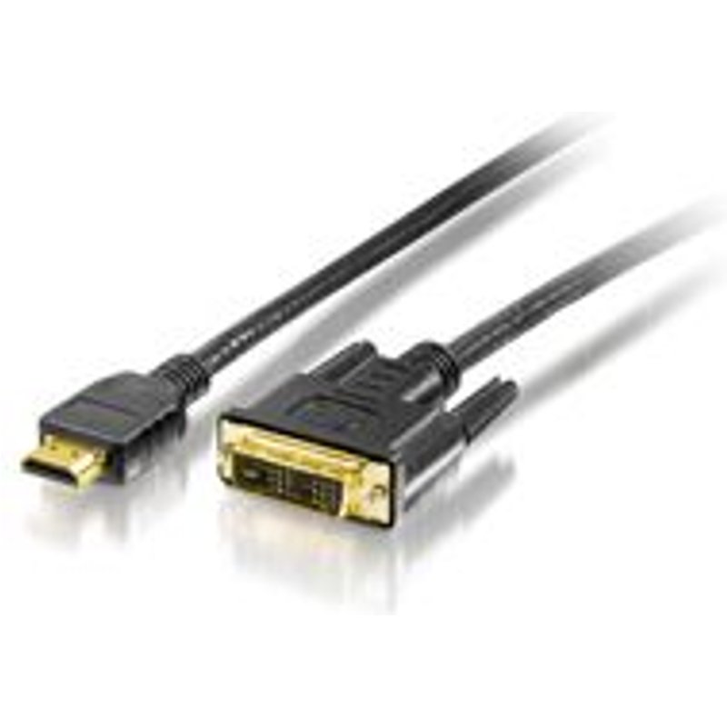 equip - Câble adaptateur - liaison simple - HDMI mâle pour DVI-D mâle - 2 m - triple blindage - noir