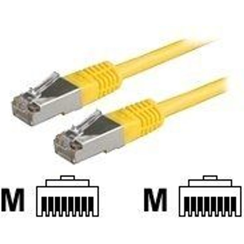 VALUE - Cordon de raccordement - RJ-45 (M) pour RJ-45 (M) - 5 m - SFTP, PiMF - CAT 6e - moulé, bloqué - jaune