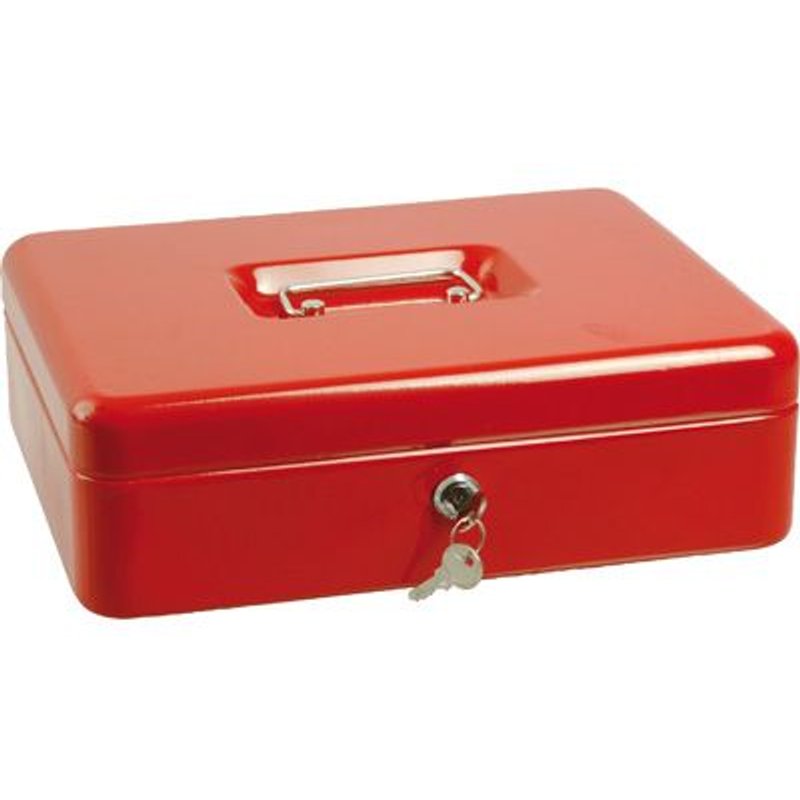 Coffre à monnaie métallique Rouge