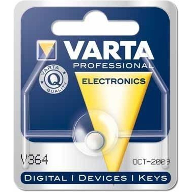 .PILE BOUTON VARTA V364 SR 60 1,55 VOLTS À L'OXYDE D'ARGENT