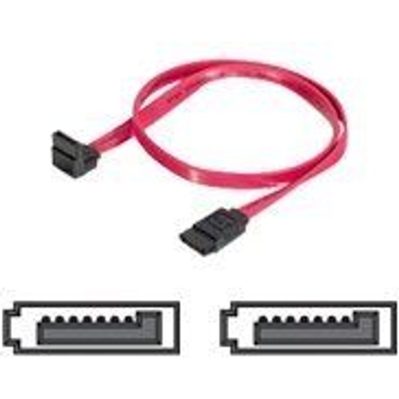 Equip - Câble SATA - Serial ATA 150/300 - SATA (F) pour SATA (F) incliné - 50 cm - verrouillé - rouge