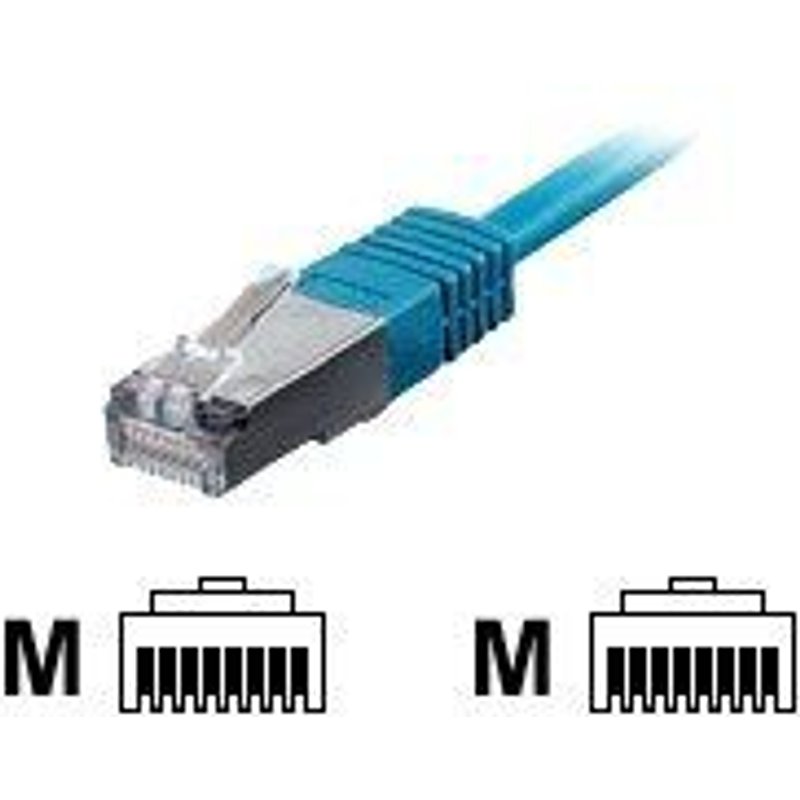 equip - Cordon de raccordement - RJ-45 (M) pour RJ-45 (M) - 10 m - SF/UTP - CAT 5e - moulé - bleu