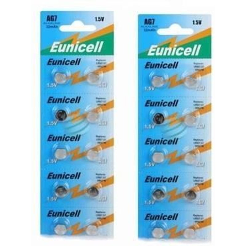 Eunicell lot de 20 piles alcaline AG7 G7 LR927,395 1,55V