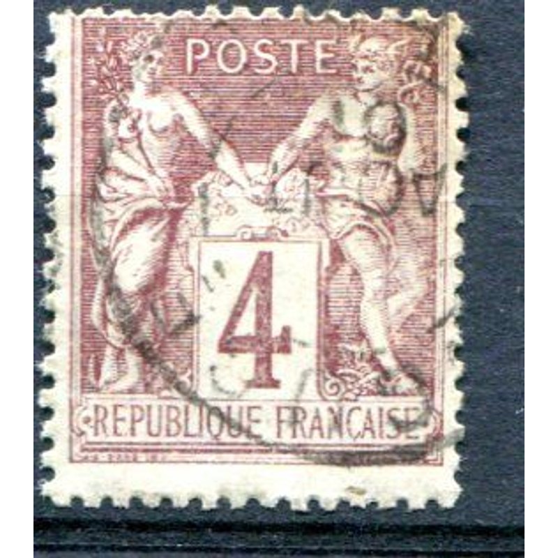 France Année 1877-1880 N° 88 Oblitéré Groupe Allégorique Paix Et Commerces Type Sage 2