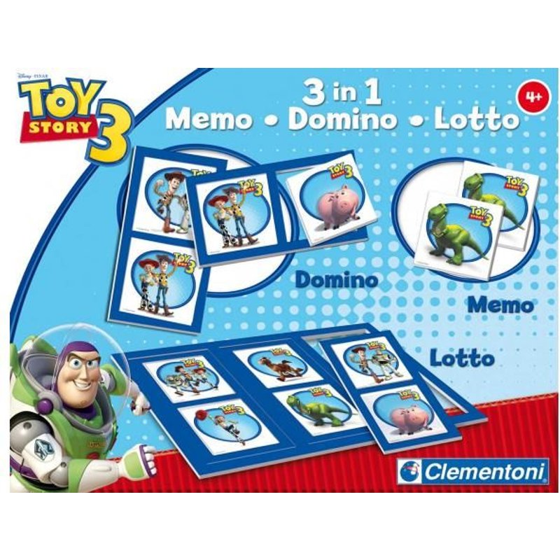Jeu 3 En 1 - Mémo Domino Loto : Toy Story 3