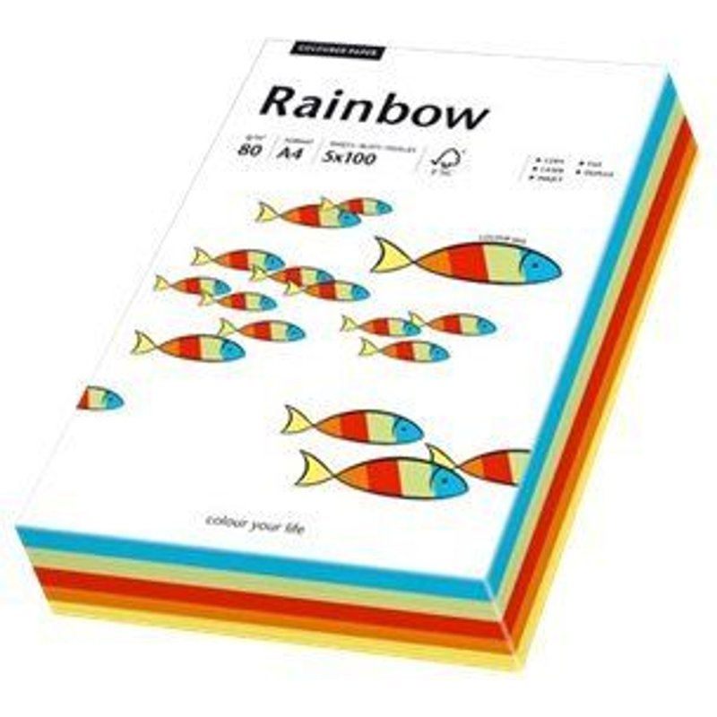 Papyrus Rainbow - Papier ordinaire - Bleu moyen - A4 (210 x 297 mm) - 80 g/m² - 500 feuille(s)