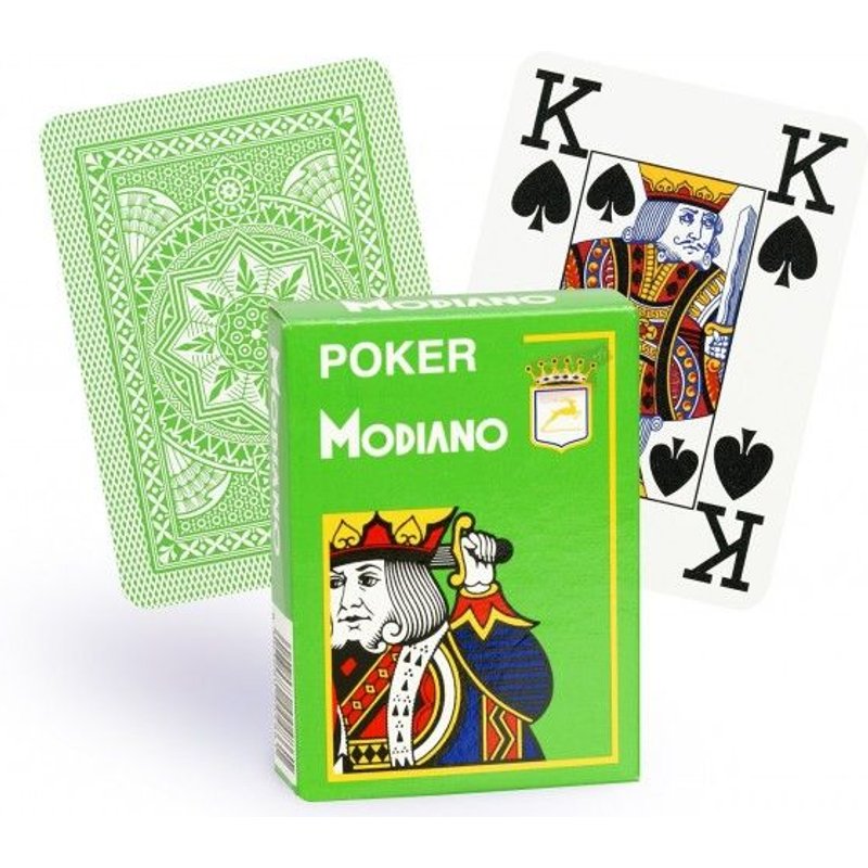 Cartes Modiano 100% Plastique 4 Index (Vert Clair)