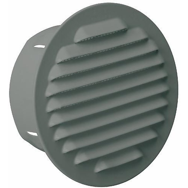 Grille de ventilation à encastrer - métal brut - diamètre 100 mm BRICOZOR