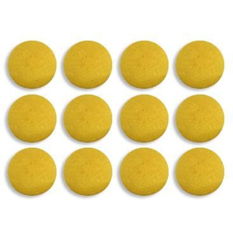 Lot de 12 balles de Baby Foot Jaune