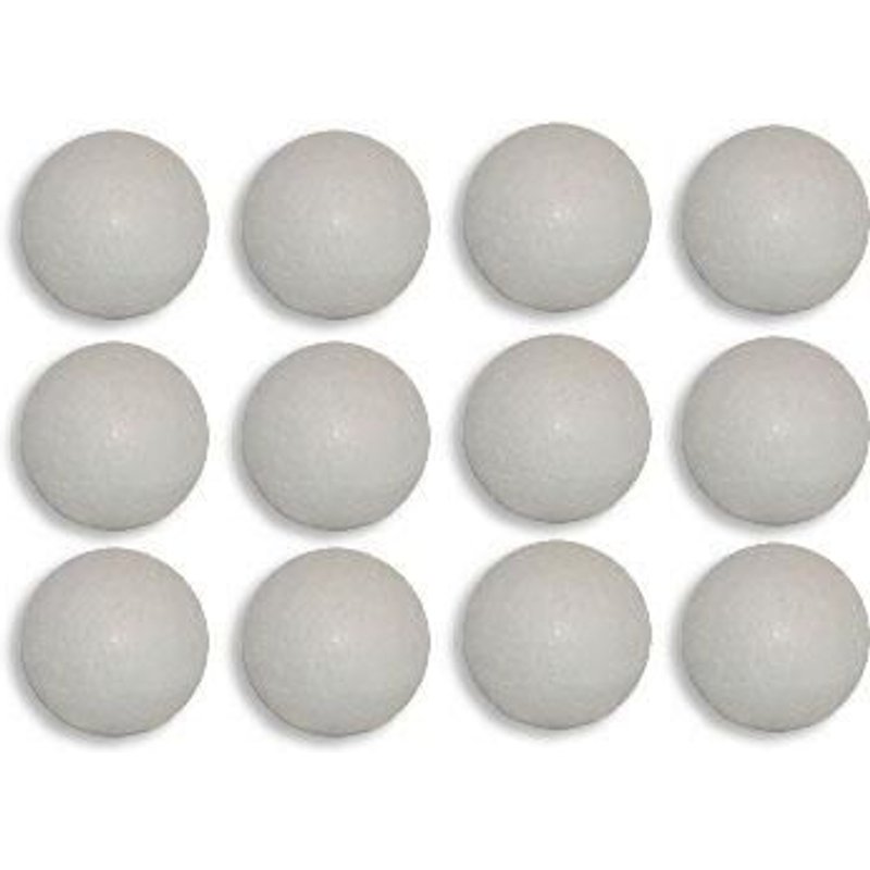 Lot de 12 balles de Baby Foot Blanche