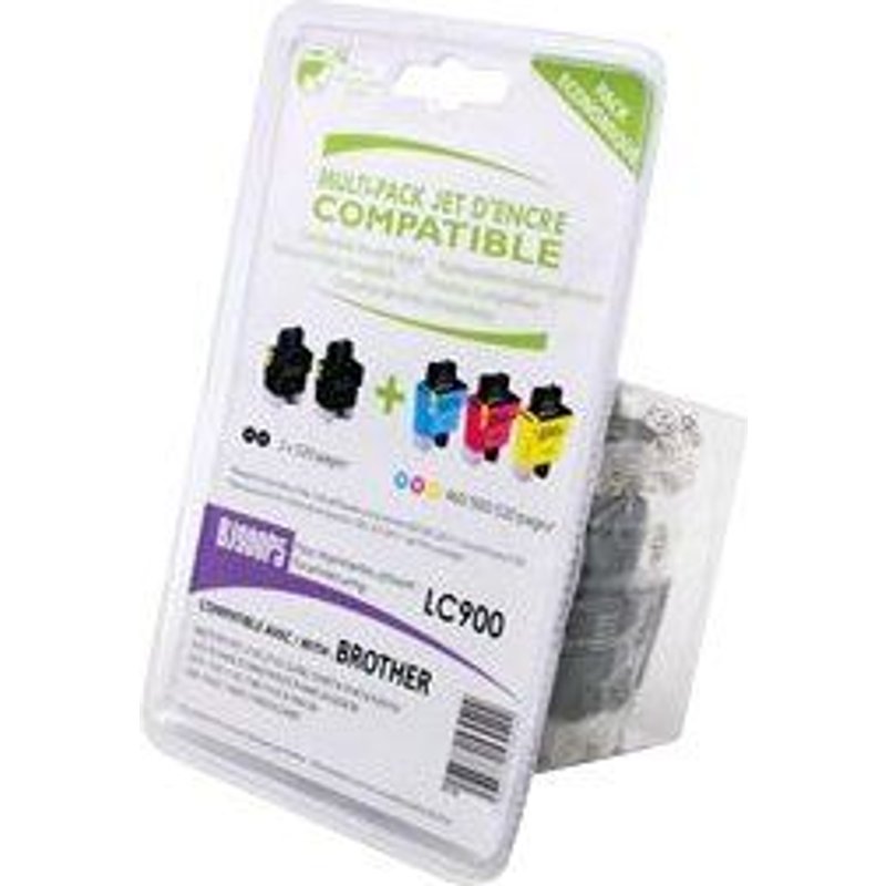 CDiscount - Pack de 5 - noir, jaune, cyan, magenta - compatible - cartouche d'encre - pour Brother DCP-115, 117, 120, 315, 340, MFC-210, 215, 3240, 3340, 410, 425, 5440, 640, 820