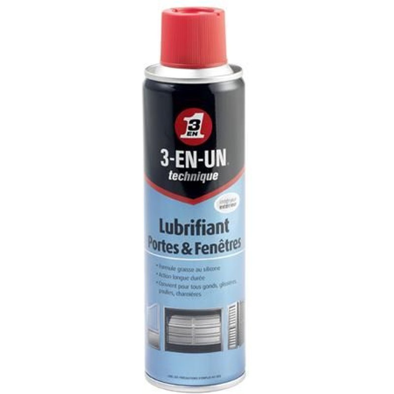3 en un Technique Lubrifiant Portes & Fenetres Aerosol 250 Ml