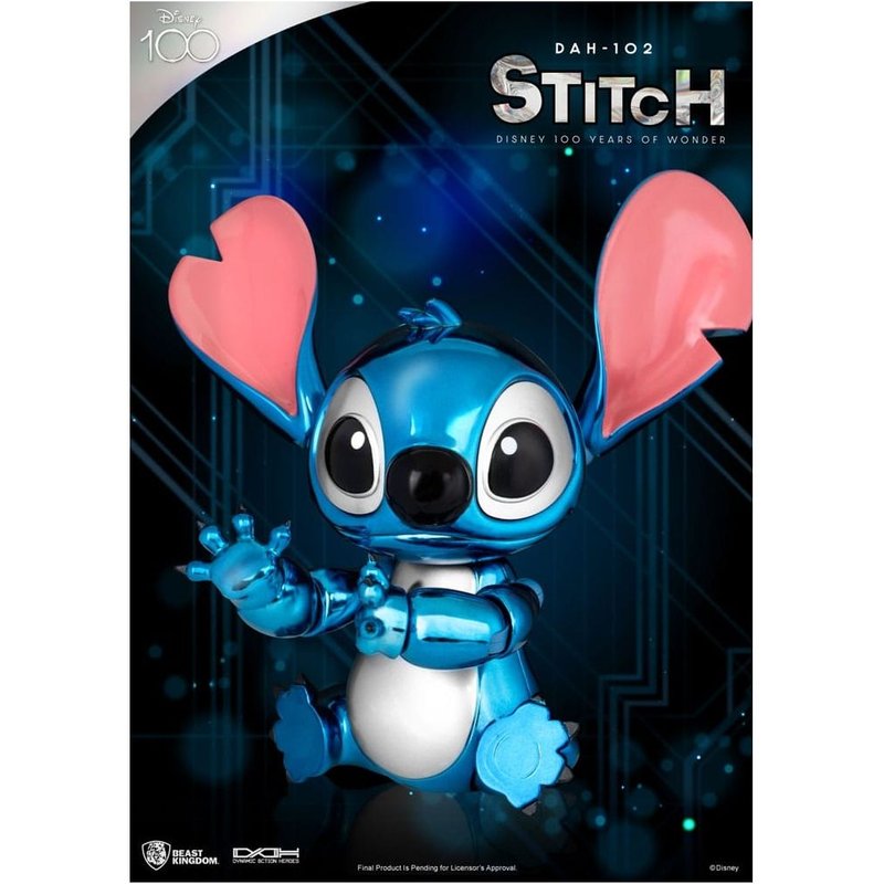 Disney 100 Years Of Wonder - Figurine Dynamic Action Heroes 1/9 Stitch 16 Cm