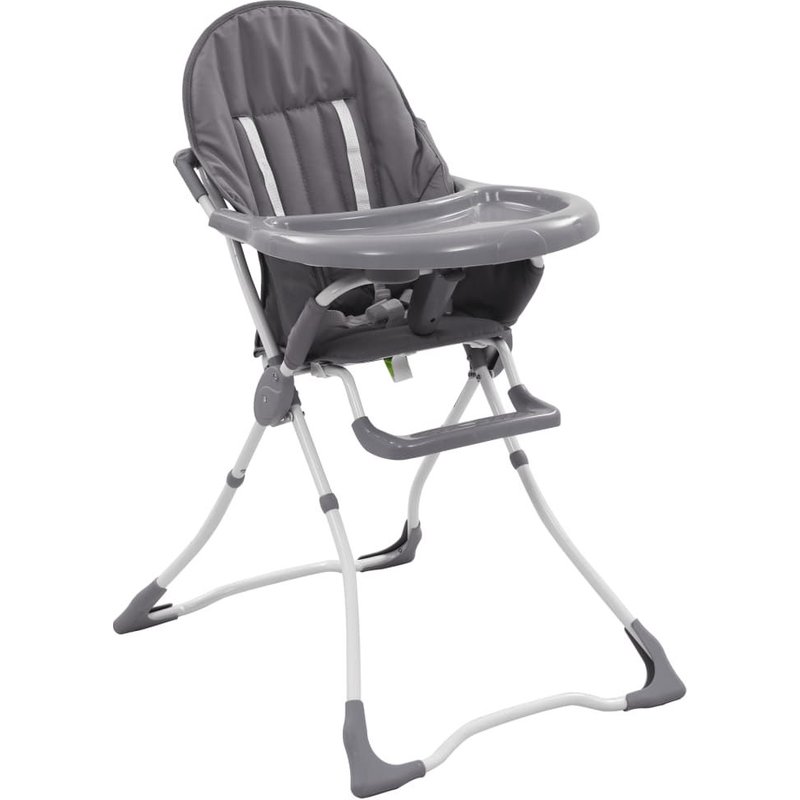 Vidaxl Chaise Haute Pour Bébé Gris Et Blanc
