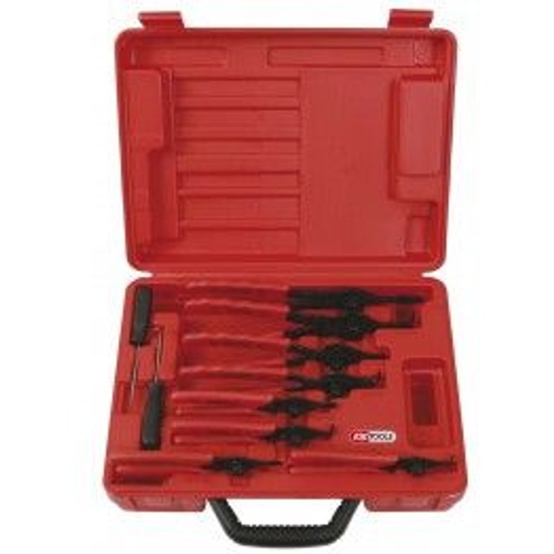 Coffret de pinces à circlips intérieur et extérieur, 10 pièces